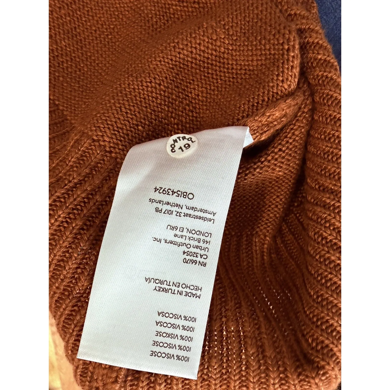 Free People Hannah Vest Size XS Oversize Slouchy Layer Tunic Top Burnt Orange - Image 10