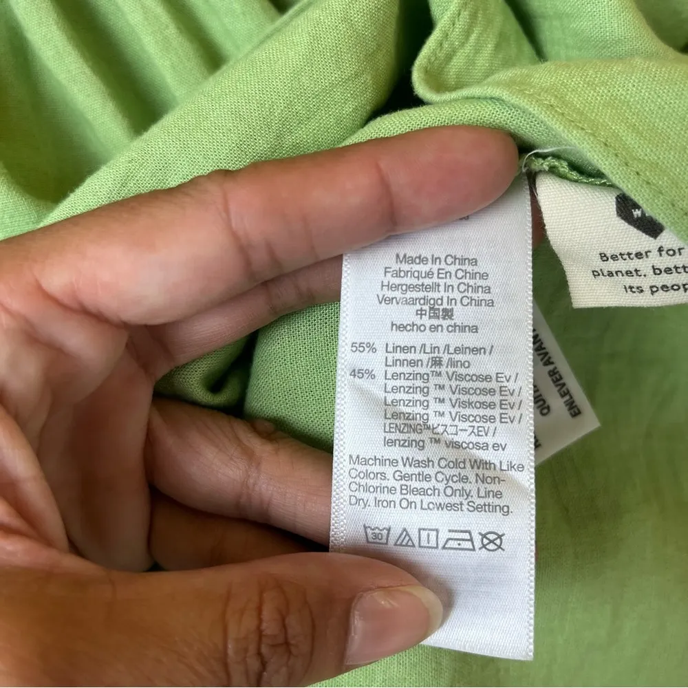 Madewell Sophia Deep-V Mini Dress in Seedling - Image 10