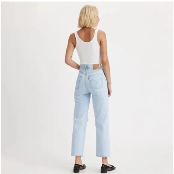 Levi's Ribcage Straight Ankle Size 27 Light Wash Distressed‎ NWT - Image 6