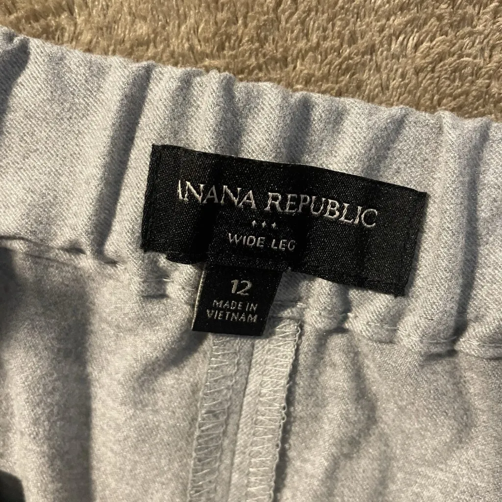 Banana Republic Pants Womens 12 Gray Wide Leg Trousers Careers Dress Work Modest - Image 2