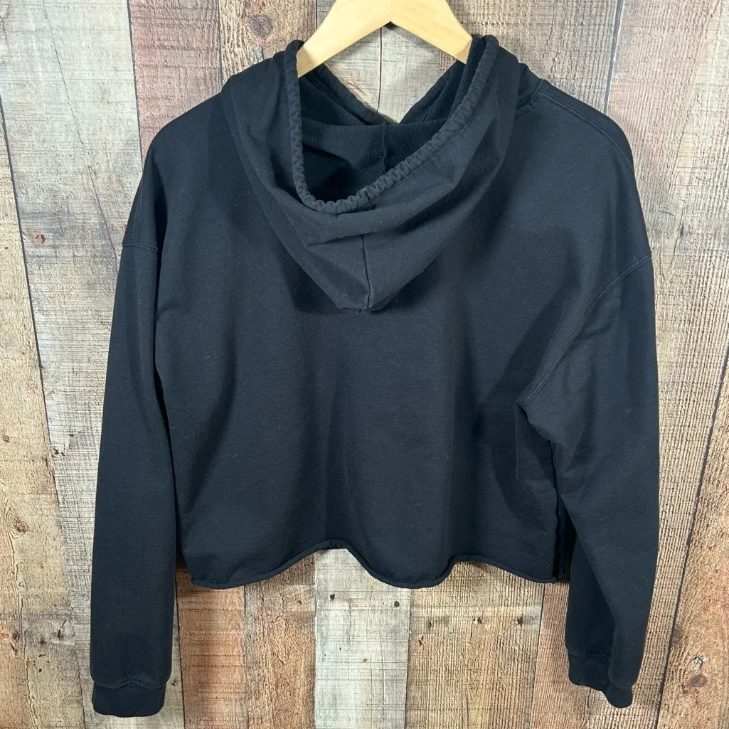 Pink Floyd Dark Side XL Cropped Graphic Band Hoodie Sweatshirt Casual Comfy - Image 4