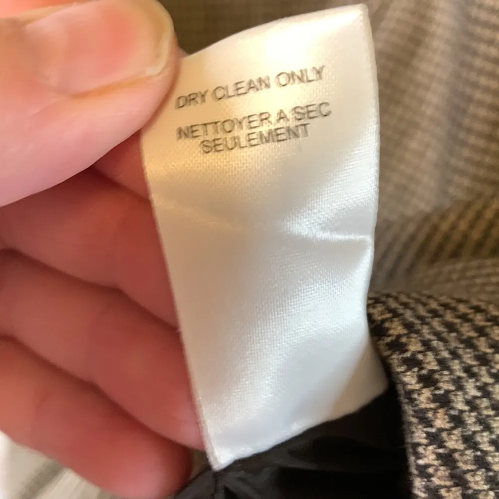 🚫SOLD🚫Nanette Lepore Brown Houndstooth Ruffled & Ruched Pencil Skirt Size 6 - Image 7