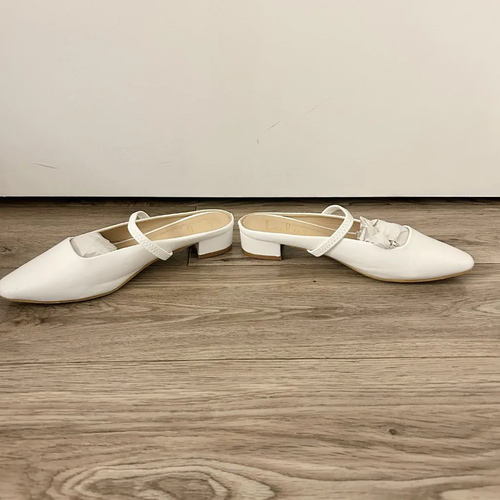 Lulu's Lewlen White Ballet Heel Sandals Size 7 - Image 6