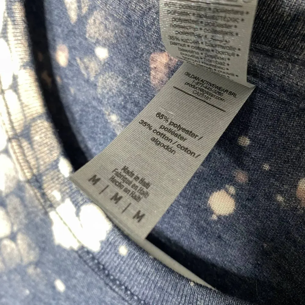 Gildan Death Before Coffee Skeleton Bleach Dye Graphic Tee Medium Short Sleeve - Image 8