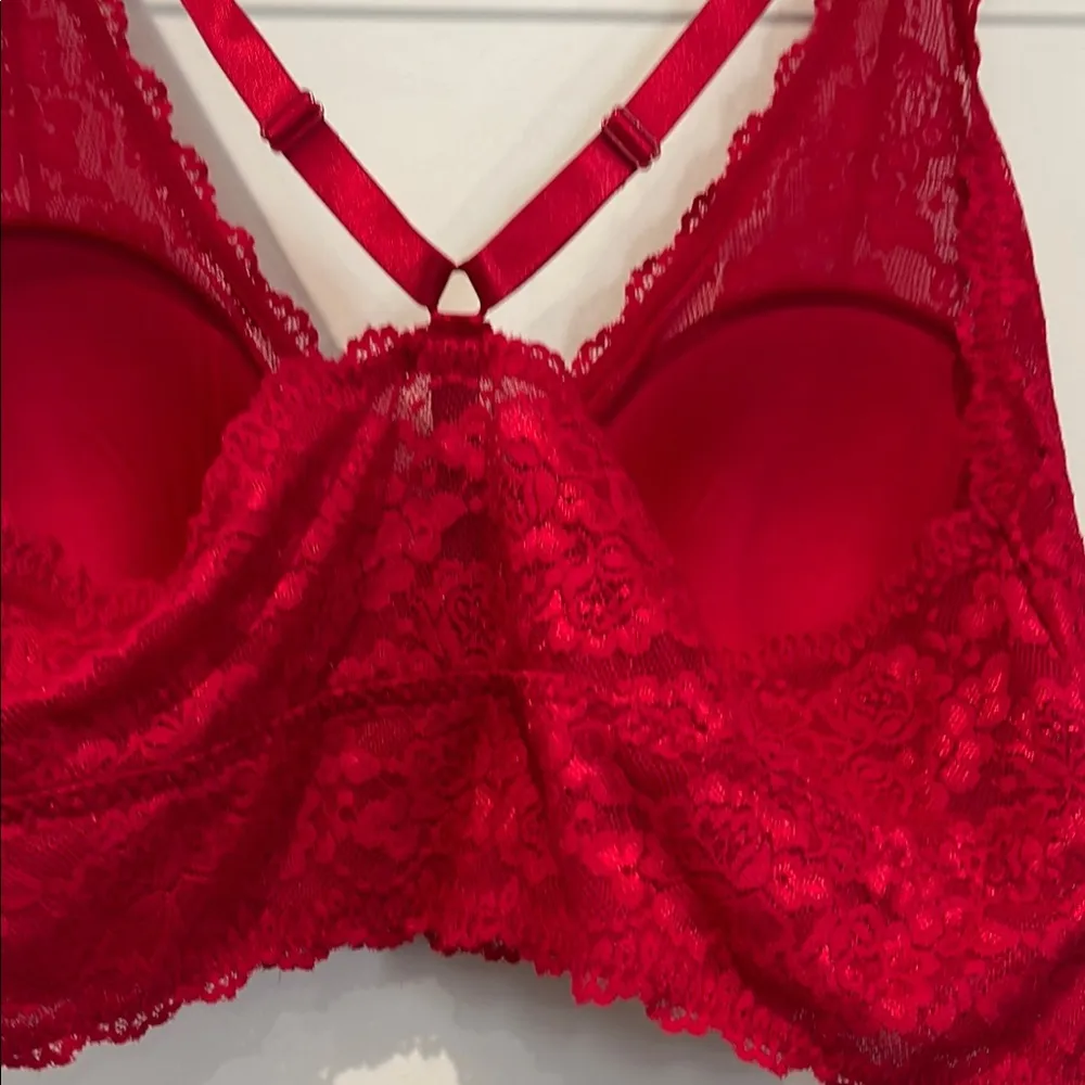 Torrid Red Lace Bralette.  Size 2 - Image 5