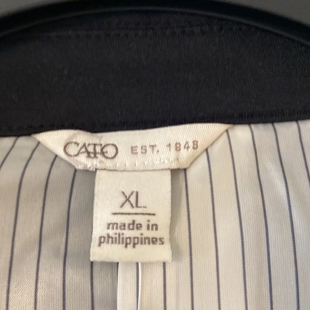 CATO women’s Blazer size XL length 28” bust 44” color black see all photos - Image 3