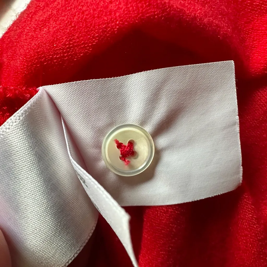 Madewell Wool Blend Crew Neck Cardigan Cherry Red Small Preppy Twee Lightweight - Image 7