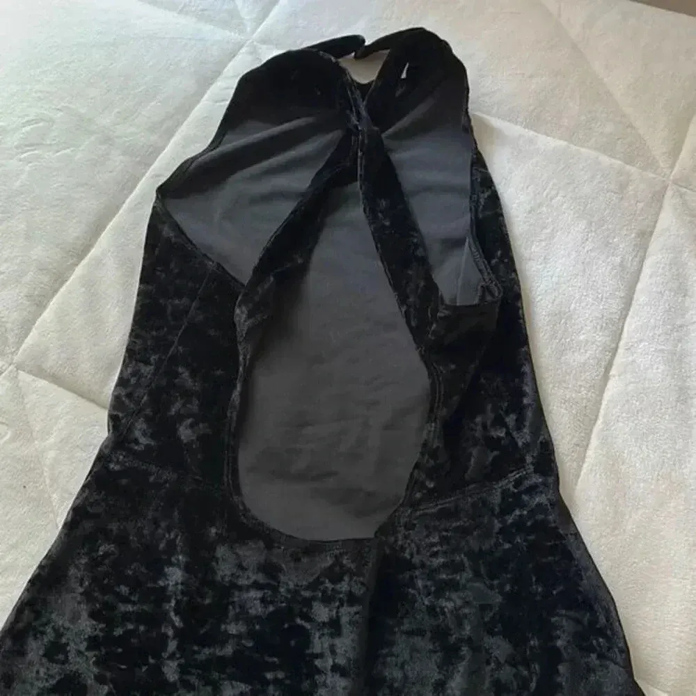 BB Dakota‎ Suede Criss Cross Bodysuit Black Medium - Image 4