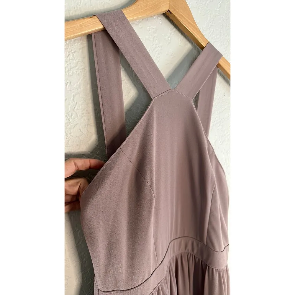 Lulus  Air of Romance Taupe Maxi Dress Small Wedding Bridesmaid Formal Neutral - Image 5