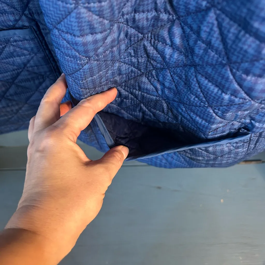 Lands' End Quilted Light Blue Reversible Quilted Jacket | Size 1x - Image 2