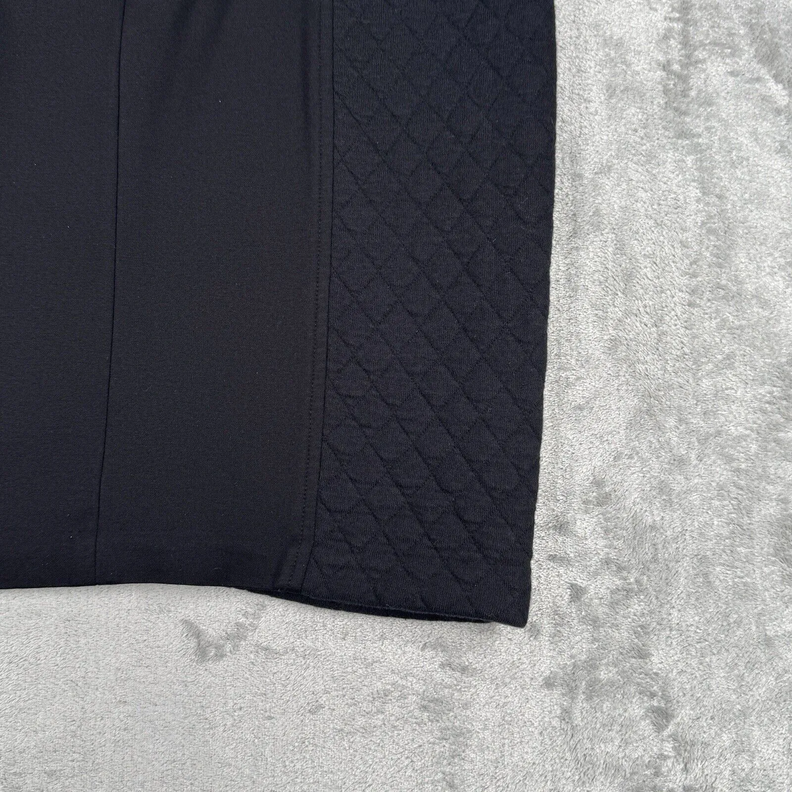 J. McLaughlin Skirt Women 6 Black Quilted Zippers‎ Preppy Neutral Minimalist - Image 6