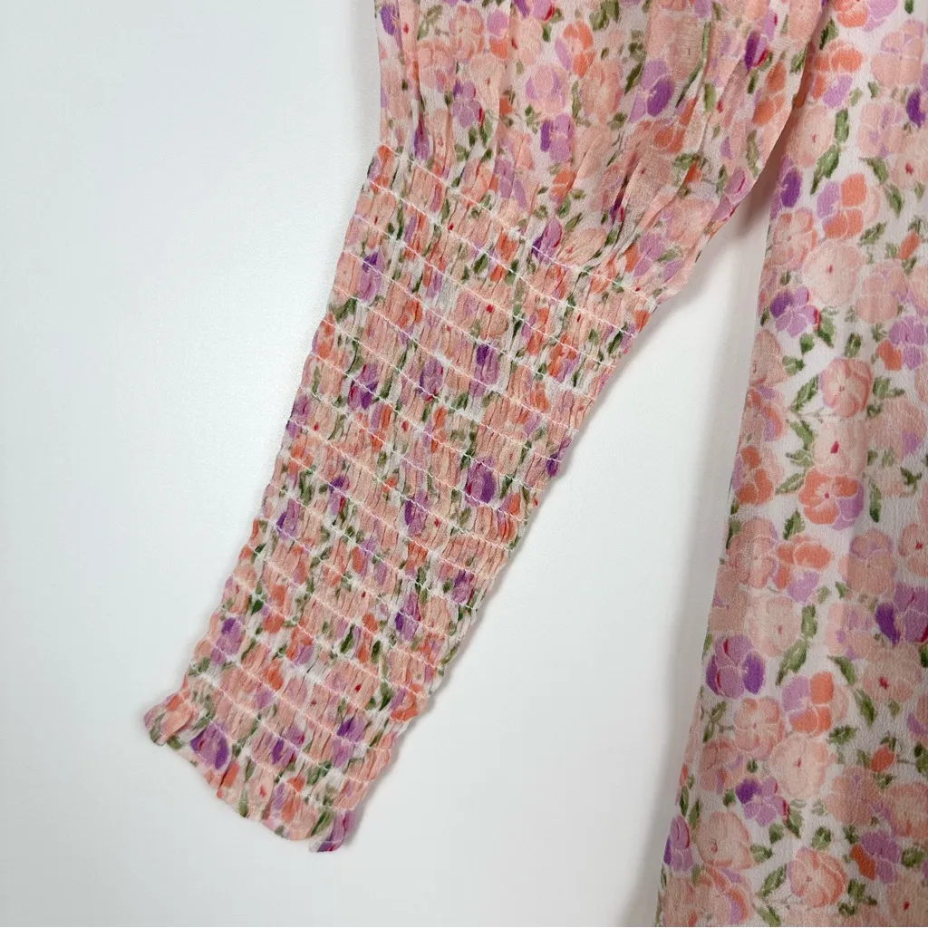 Hill House The Grace Nap Dress in Pink Multi Pansy White Size undefined - Image 6