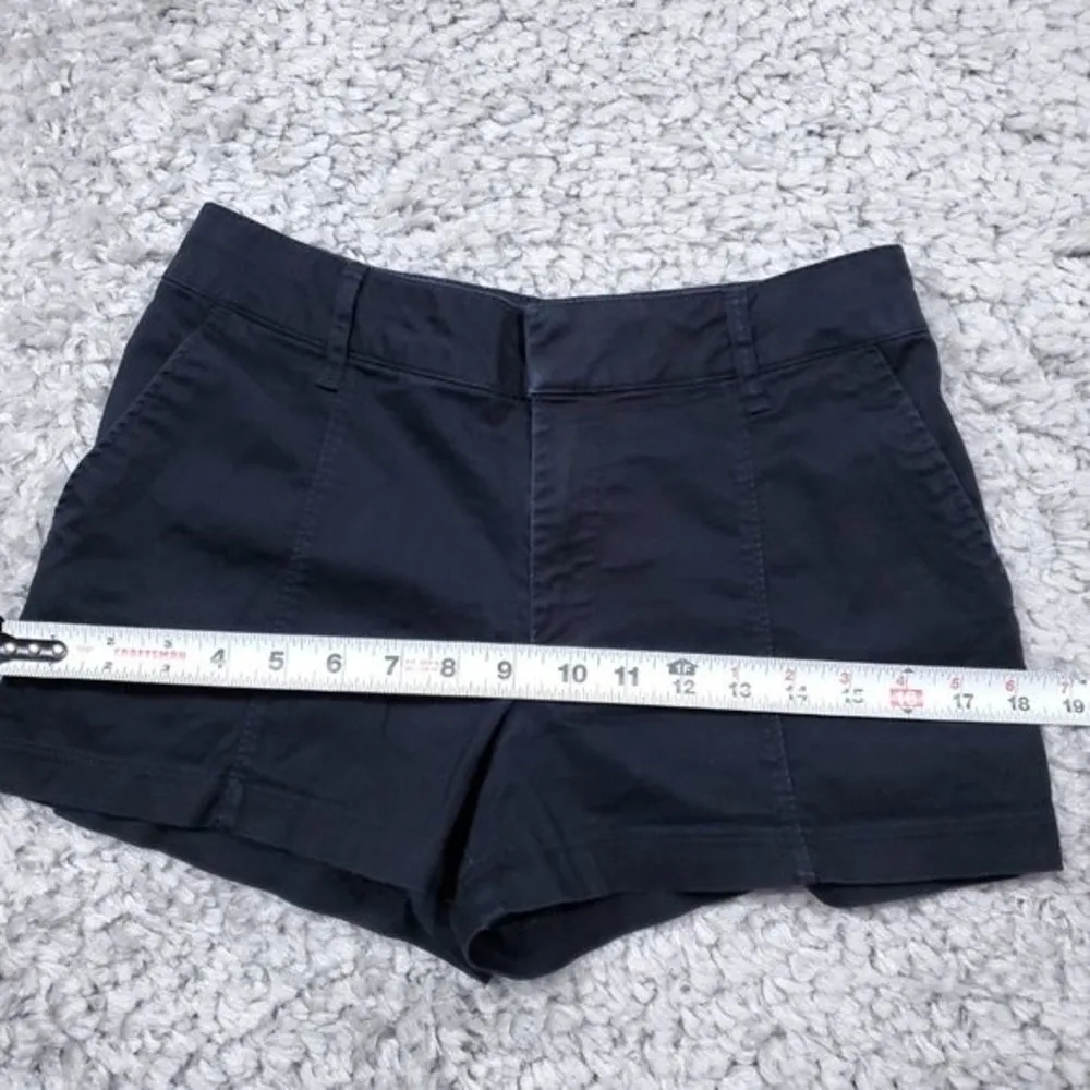 Abercrombie Blue Black Cotton Chino Shortie Shorts Size 26 Nautical Y2K - Image 9