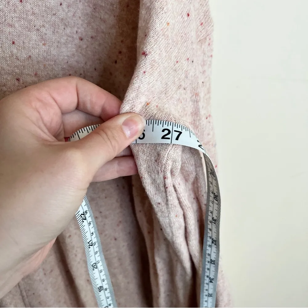 Topshop Pink Confetti Lace Detail V-neck Long Sleeve Sweater Women’s 12 Large - Image 6