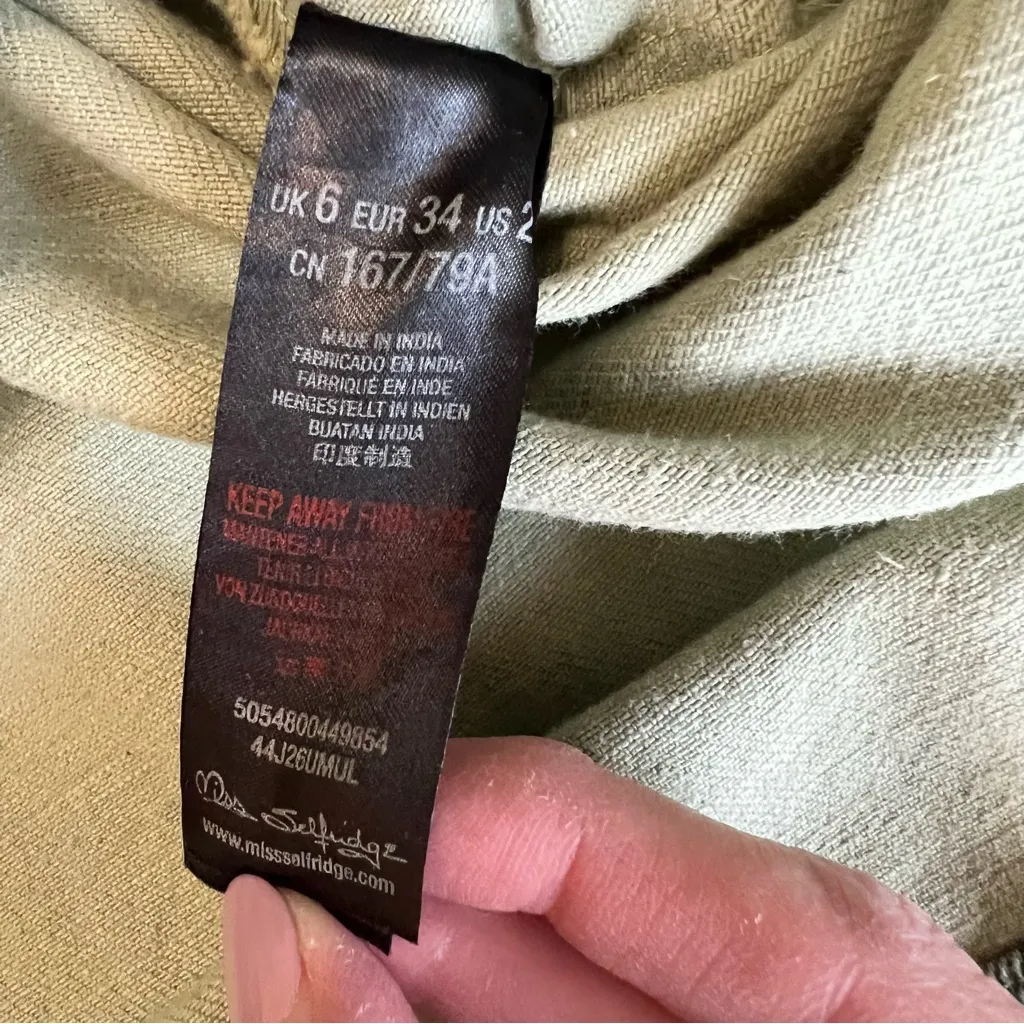 NWOT Miss Selfridge Camo Jacket Womens 2 Shacket Shirt Top Green Camouflage NEW - Image 5