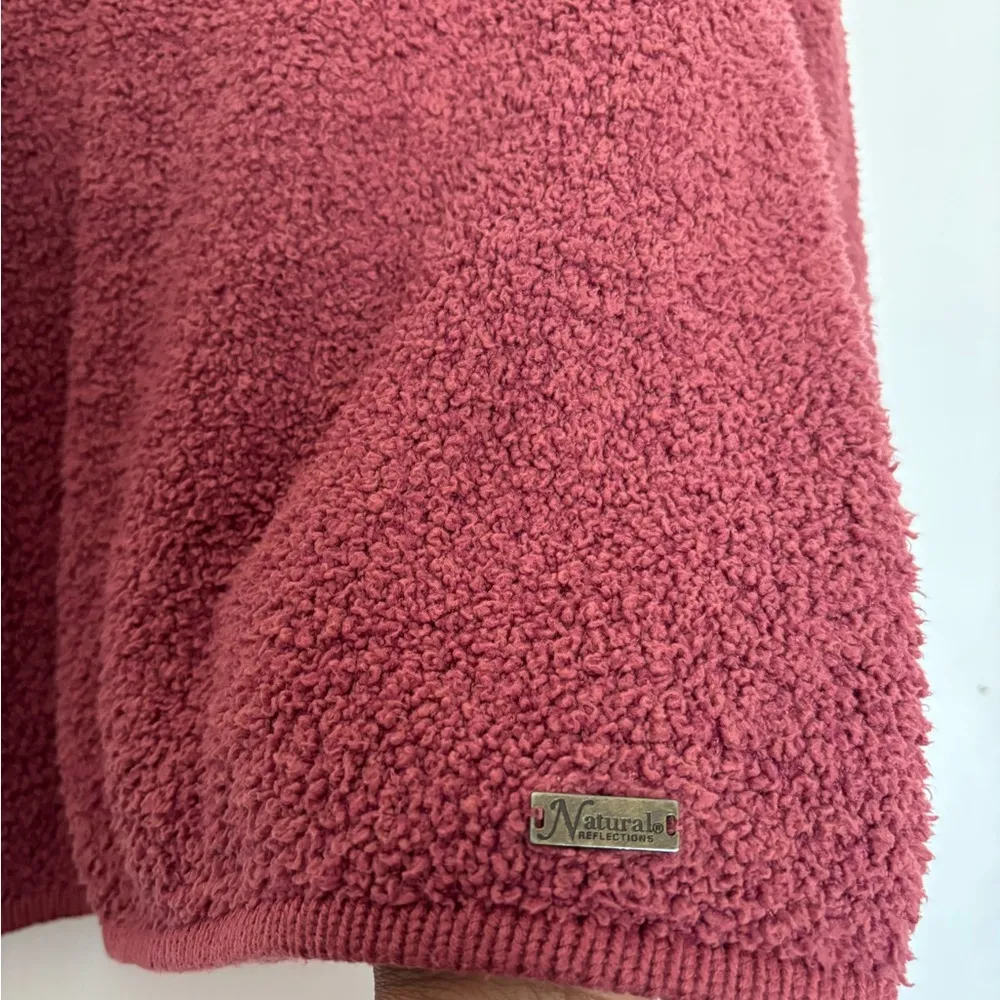 Natural Reflections Soft Maroon Red Zip Up Jacket - Image 3