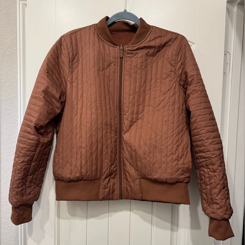 Lululemon Non-Stop Brown Reversible Bomber Jacket - Image 8
