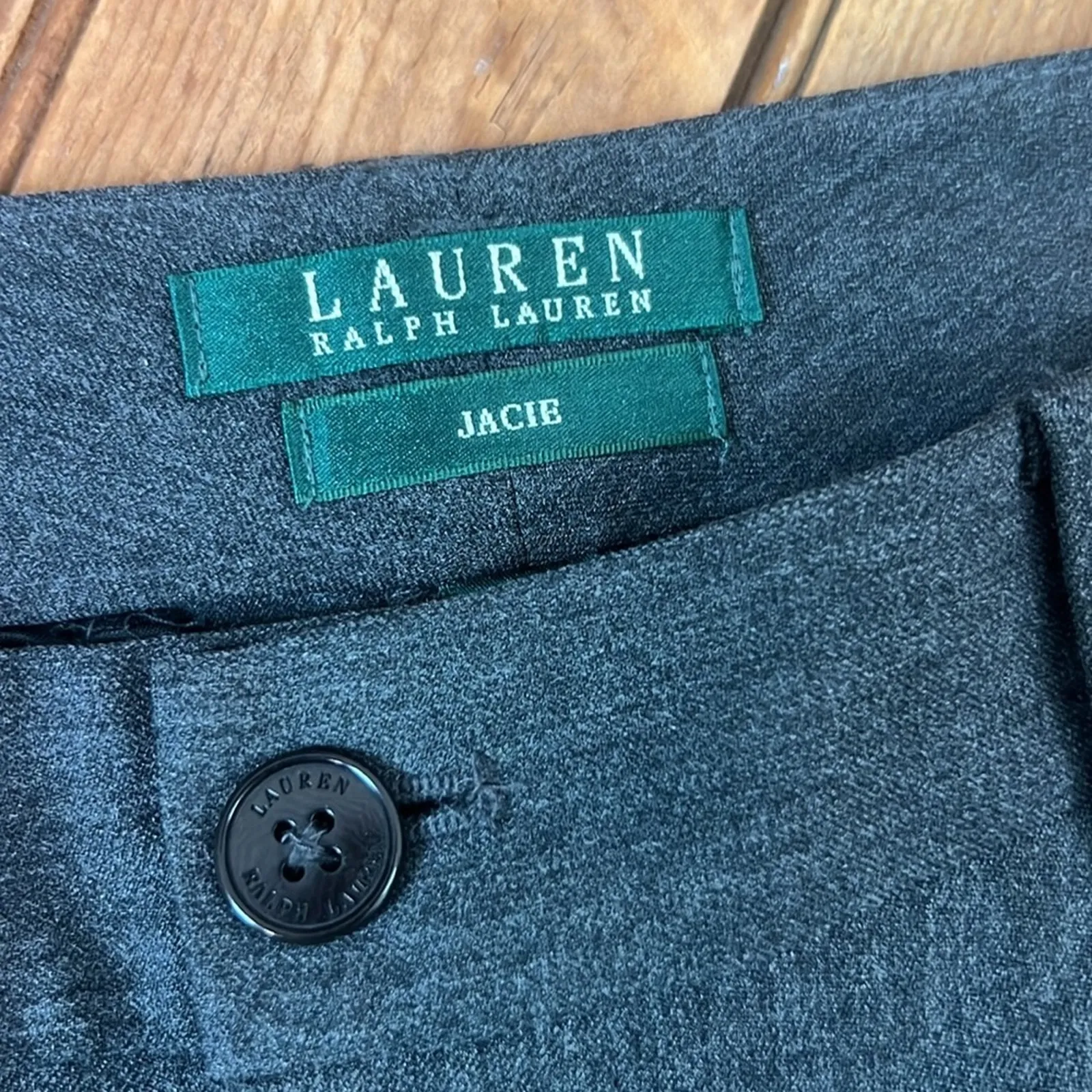 Women’s Ralph Lauren mid rise straight leg Charcoal Jacie Pants size 2 - Image 6