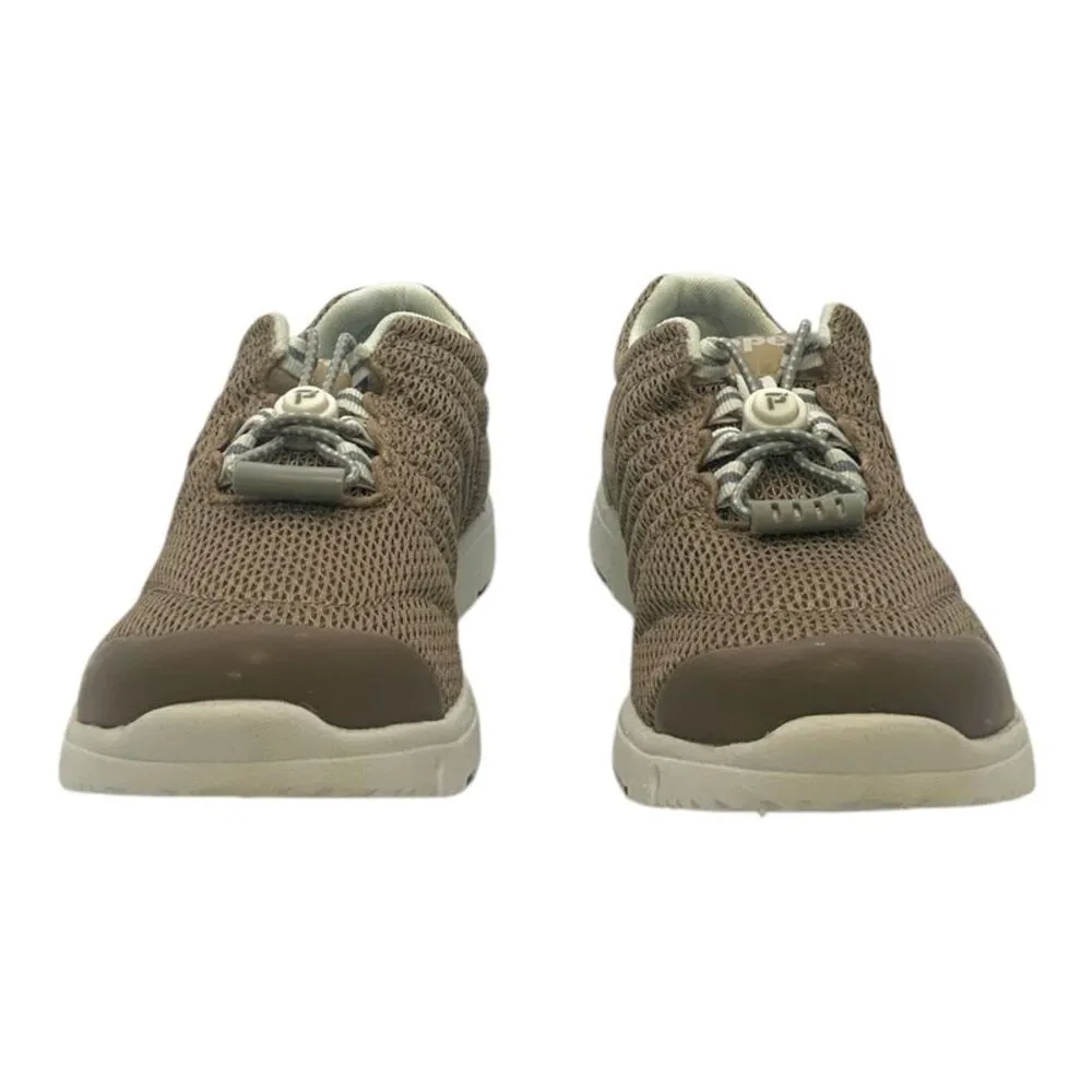 Propet TravelWalker II Walking Shoe Taupe Mesh US Women's 6 B(M) Brown - Image 4