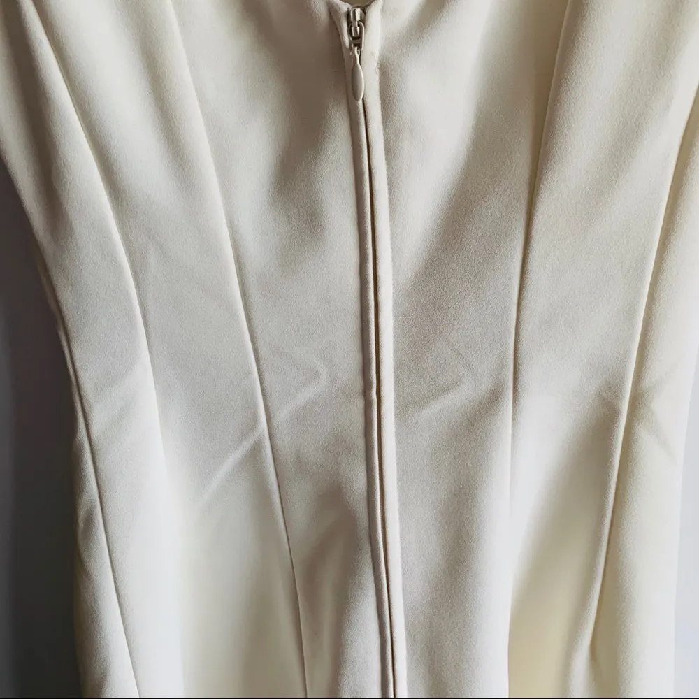 H&M White Sequin Floral Applique Bodycon Dress - Image 4