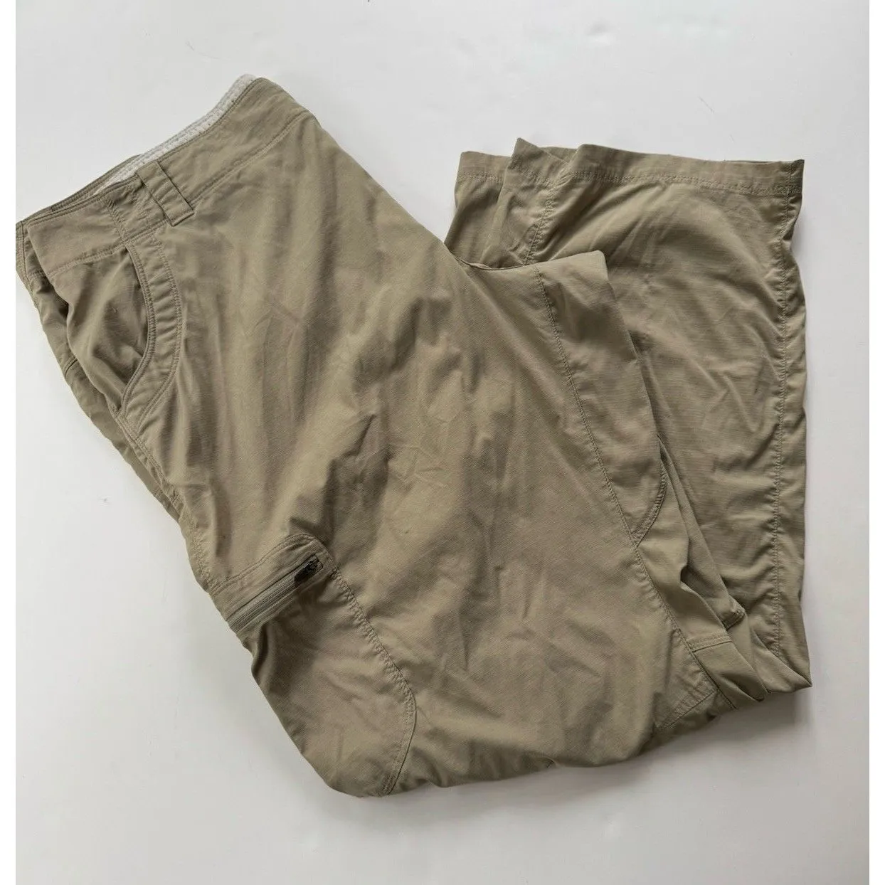 LL Bean Hiking Pants 20 Brown Nylon Water Repellent Wicking Comfort Trail Womens - Image 8