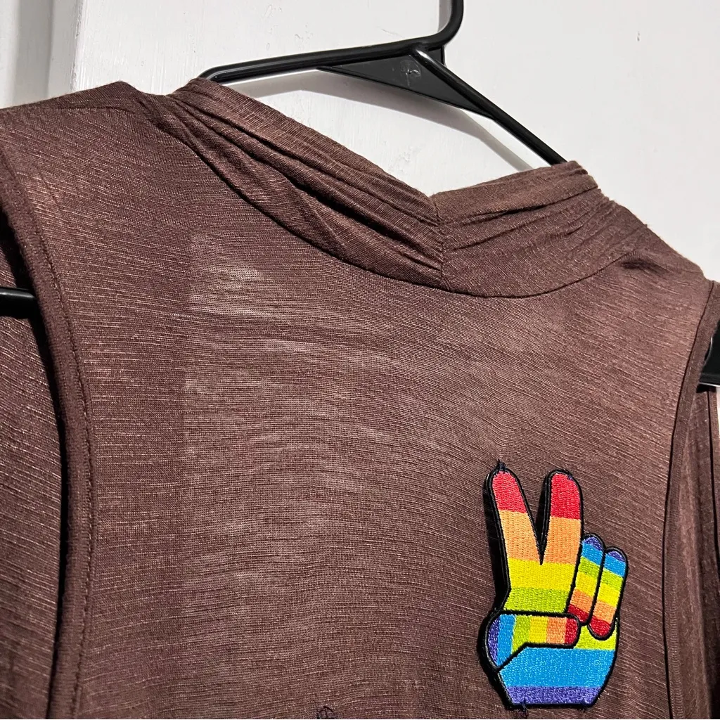 Brown layered vest with a boho vibe #festivalvibes ALYX size L :Box OW4: Size L - Image 10