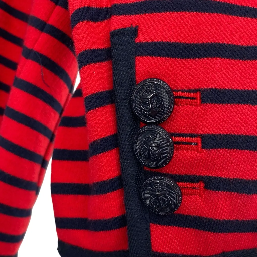 Talbots Nautical Stripe Knit Cotton Blazer Jacket Casual - Image 8