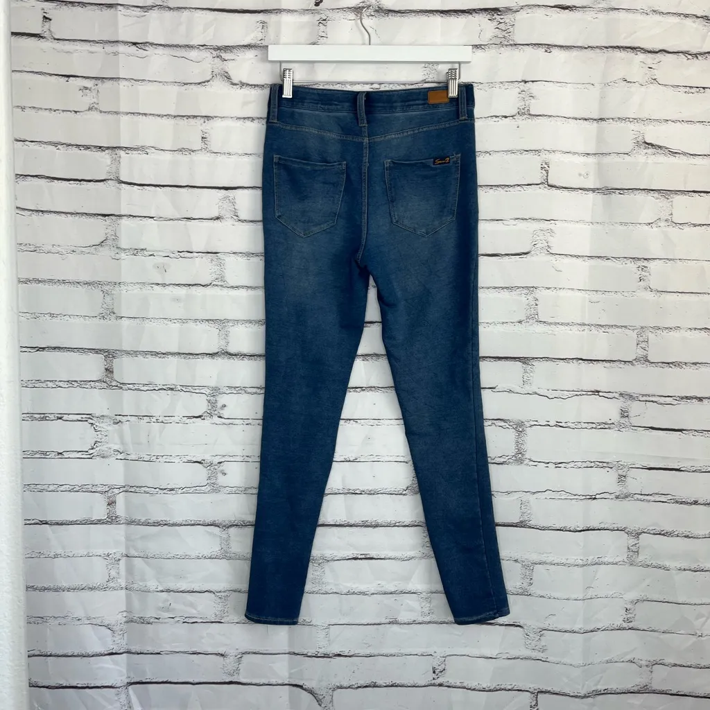 Seven7 Brooks Knit High Rise Denim Legging Jegging Women’s 4 Blue Skinny Jeans - Image 10