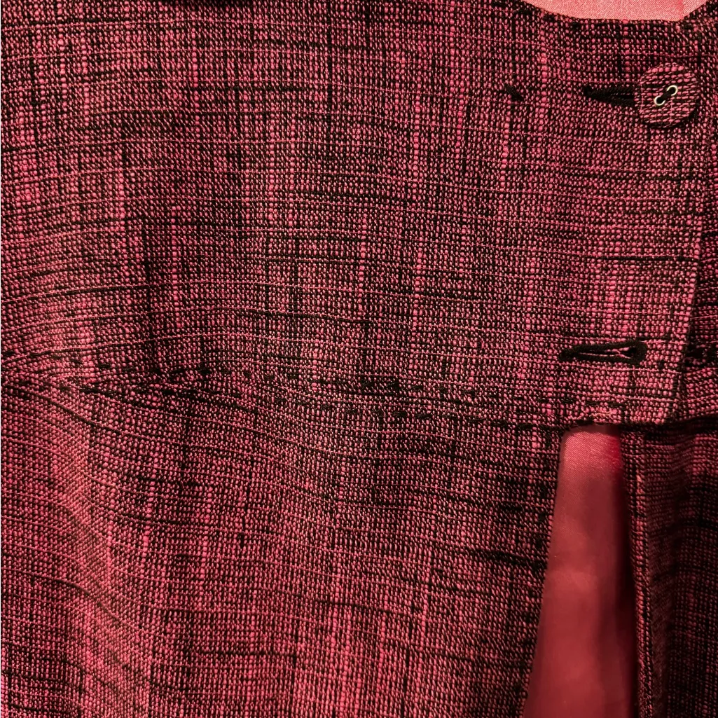 Silkland Vintage Y2k ladies pink and black textured blazer cotton linen size LG - Image 6