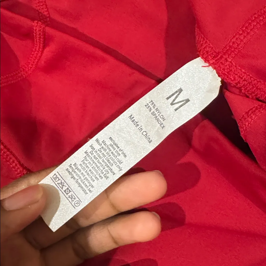 Red Spandex Gym Shorts SIZE M Size M - Image 2