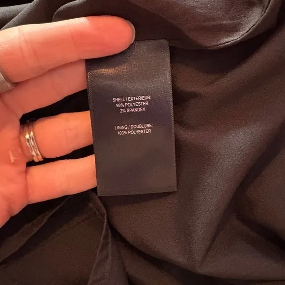 Avec Les Filles NWT Black Palm Allover Printed Halter‎ Satin Midi Dress Large - Image 8