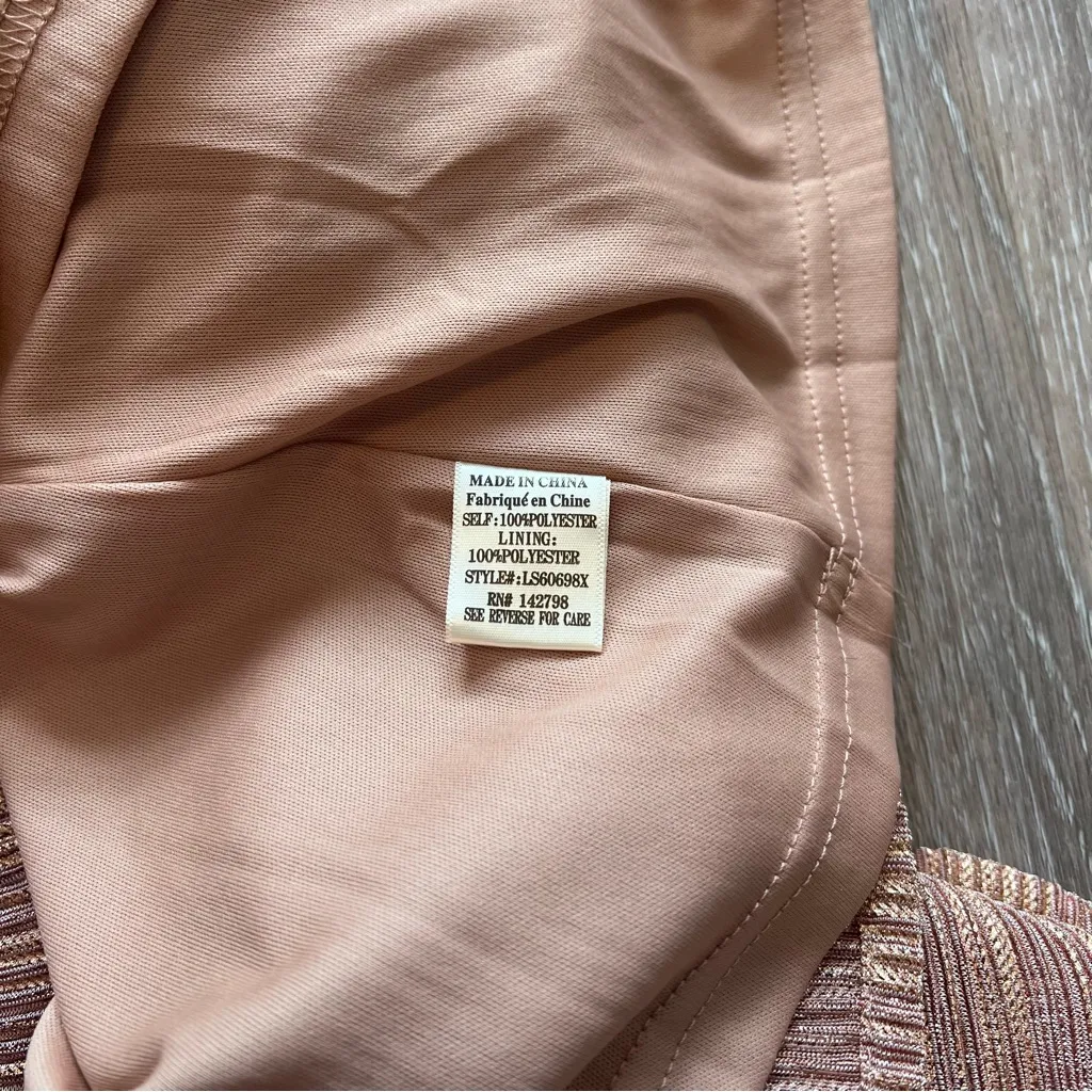 Loveriche metallic dusty rose pink midi‎ skirt - Image 7