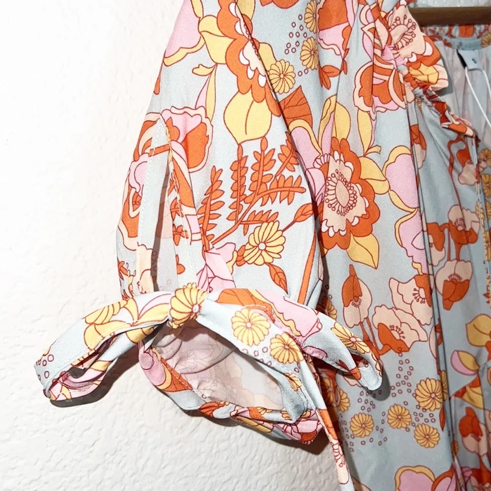 Unbranded Beautiful Short Sleeve Floral Boho Flowy Summer Dress NEW - Image 4