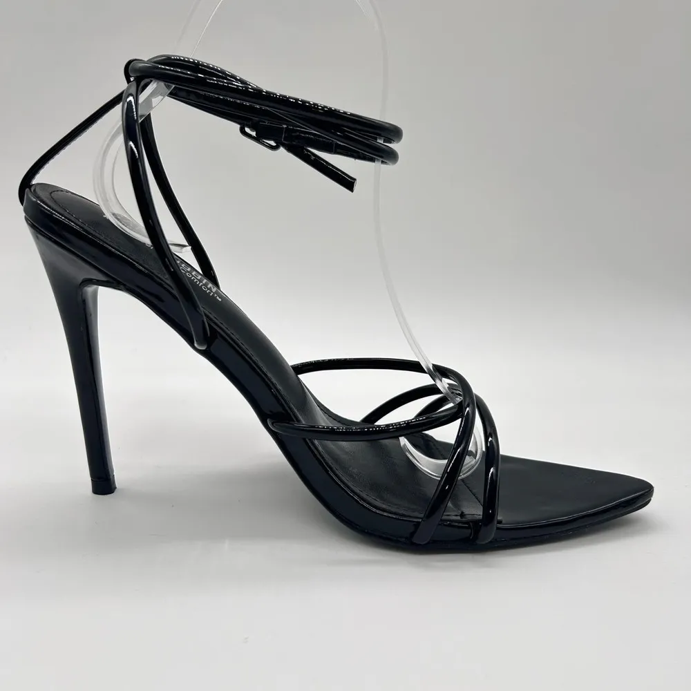 Cape Robbin Heels Womens 9M Black Ada‎ Ankle Strap Open Toe Heels Size 9 - Image 5