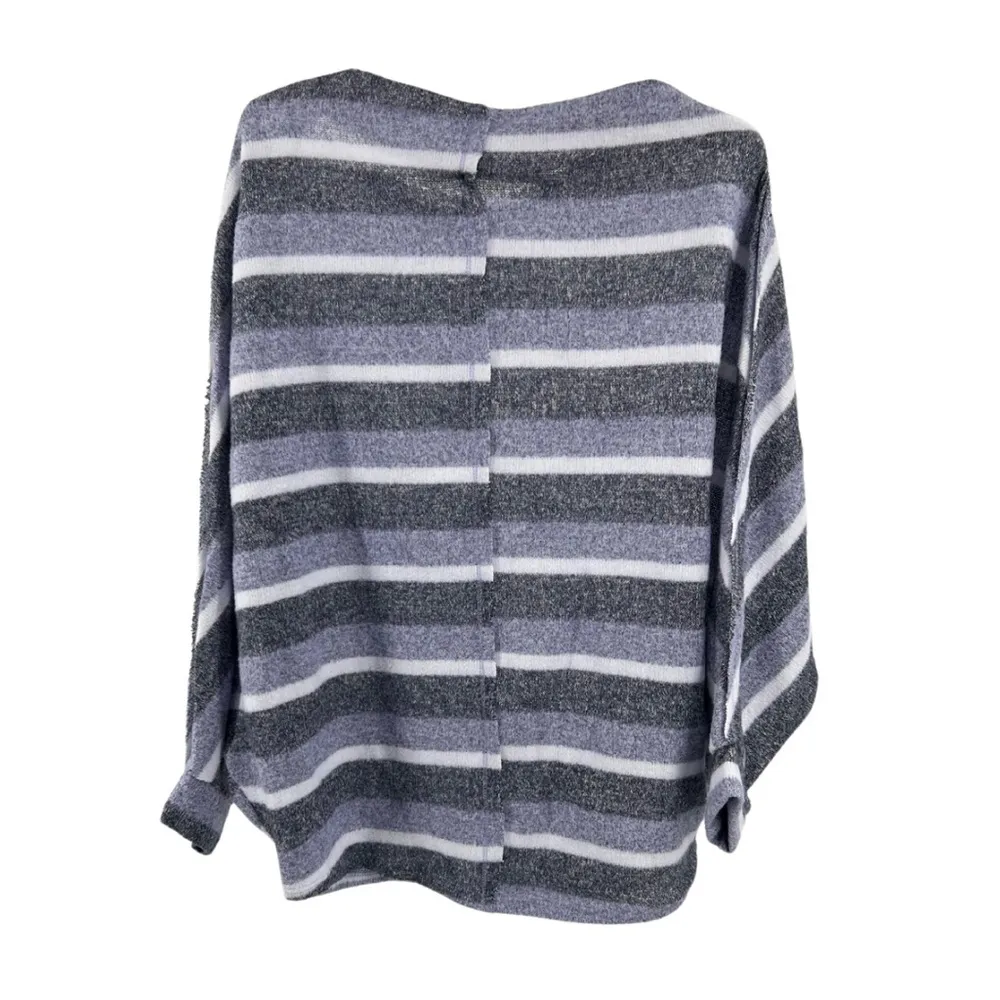 Entro L blue striped boatneck dolman sleeve lightweight top sweater casual - Image 8