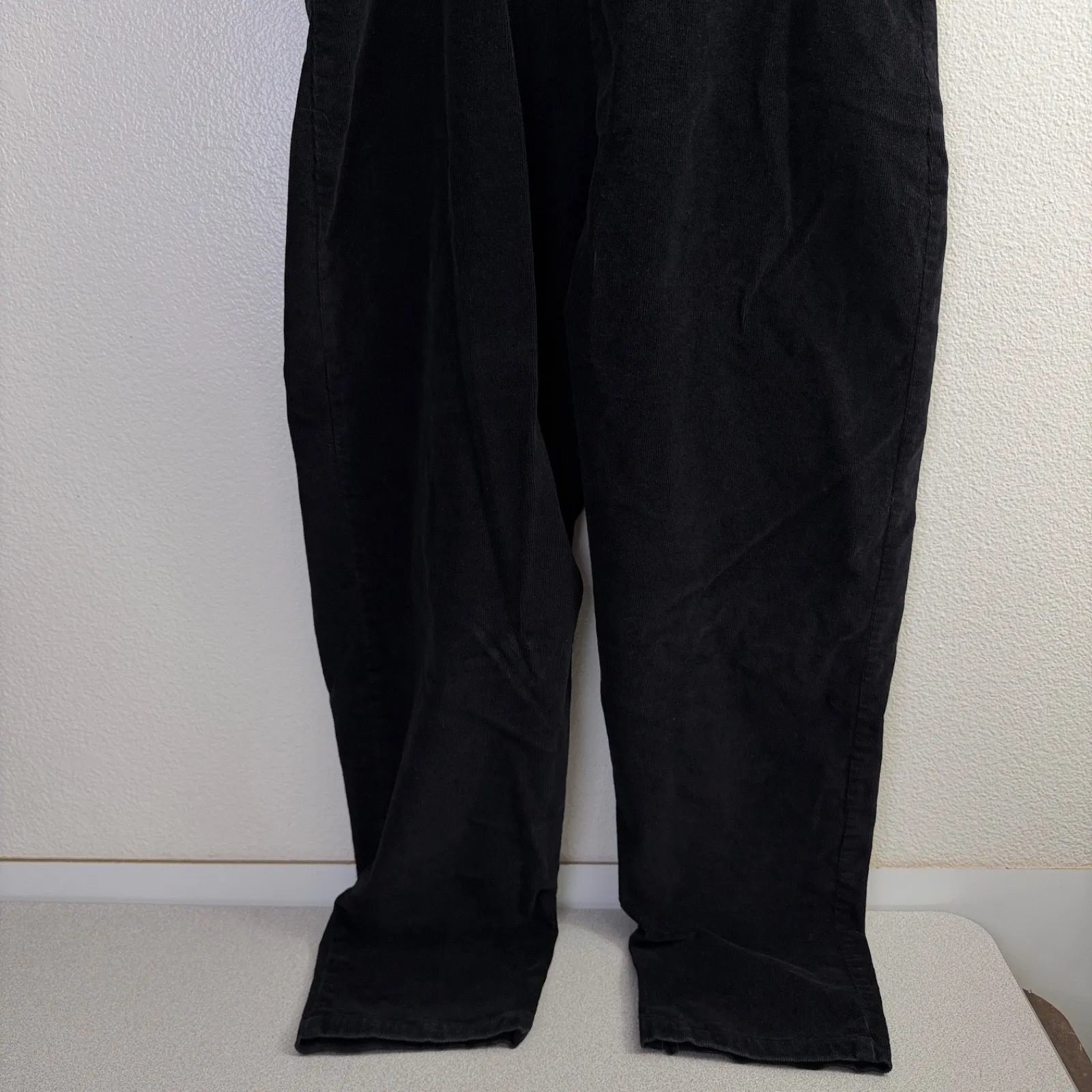 Lucy and Yak Corduroy Overalls Womens Size 10R Black Pants Pockets Cotton Casual - Image 9