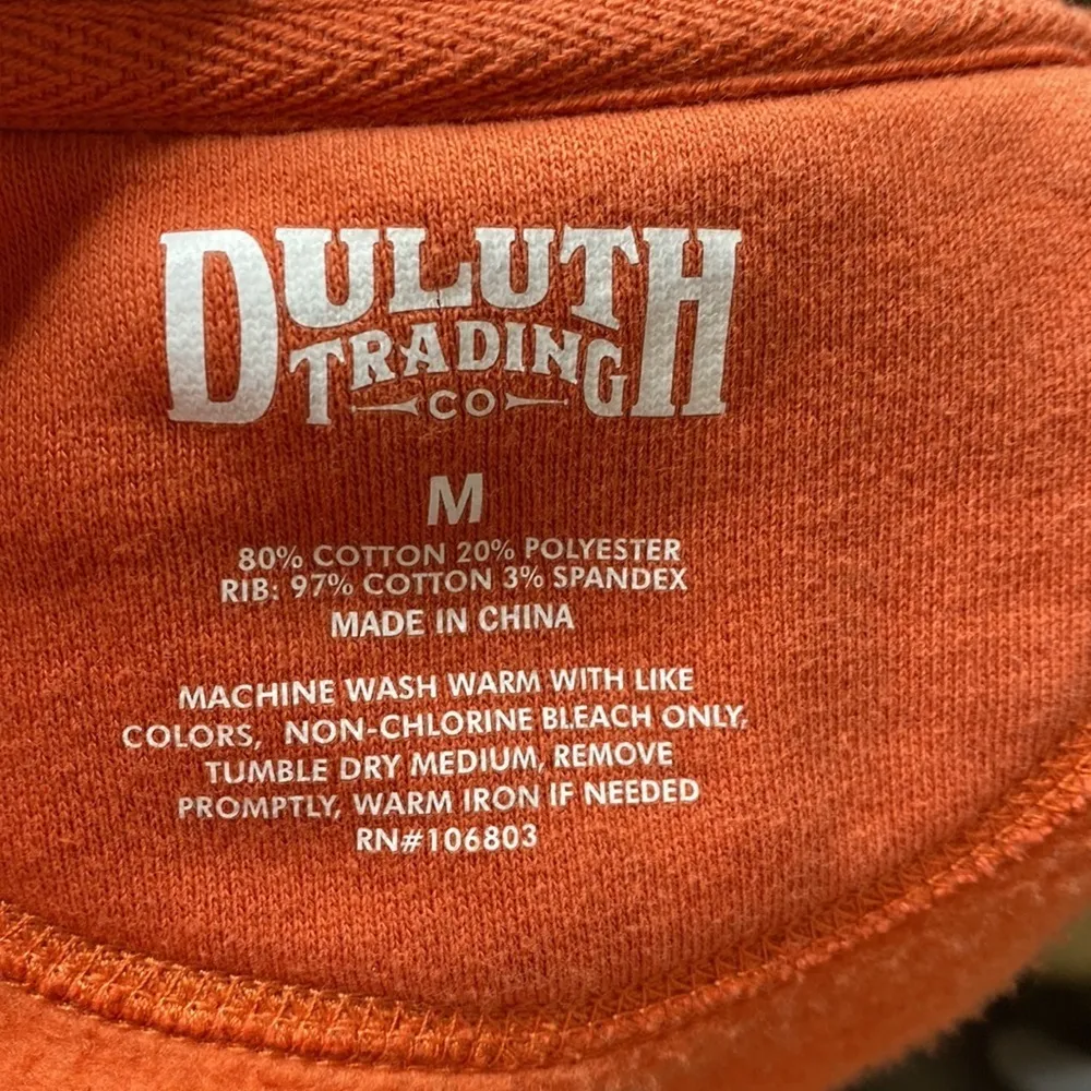 GUC Duluth Trading Co Orange Sweatshirt Jacket Size M Size M - Image 6