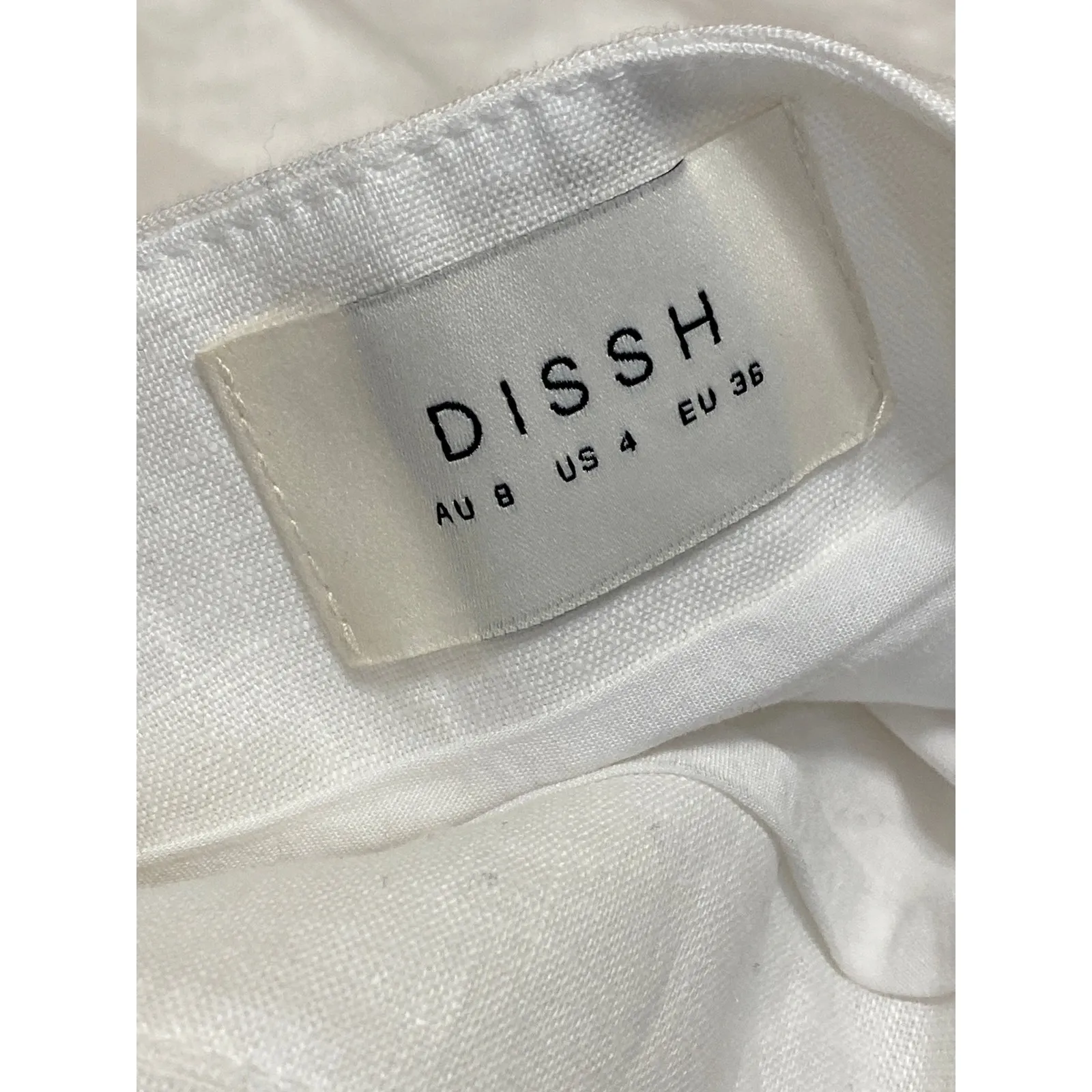 Dissh 100% Linen Women's White High Rise Midi Maxi Slip Flared A - Image 3