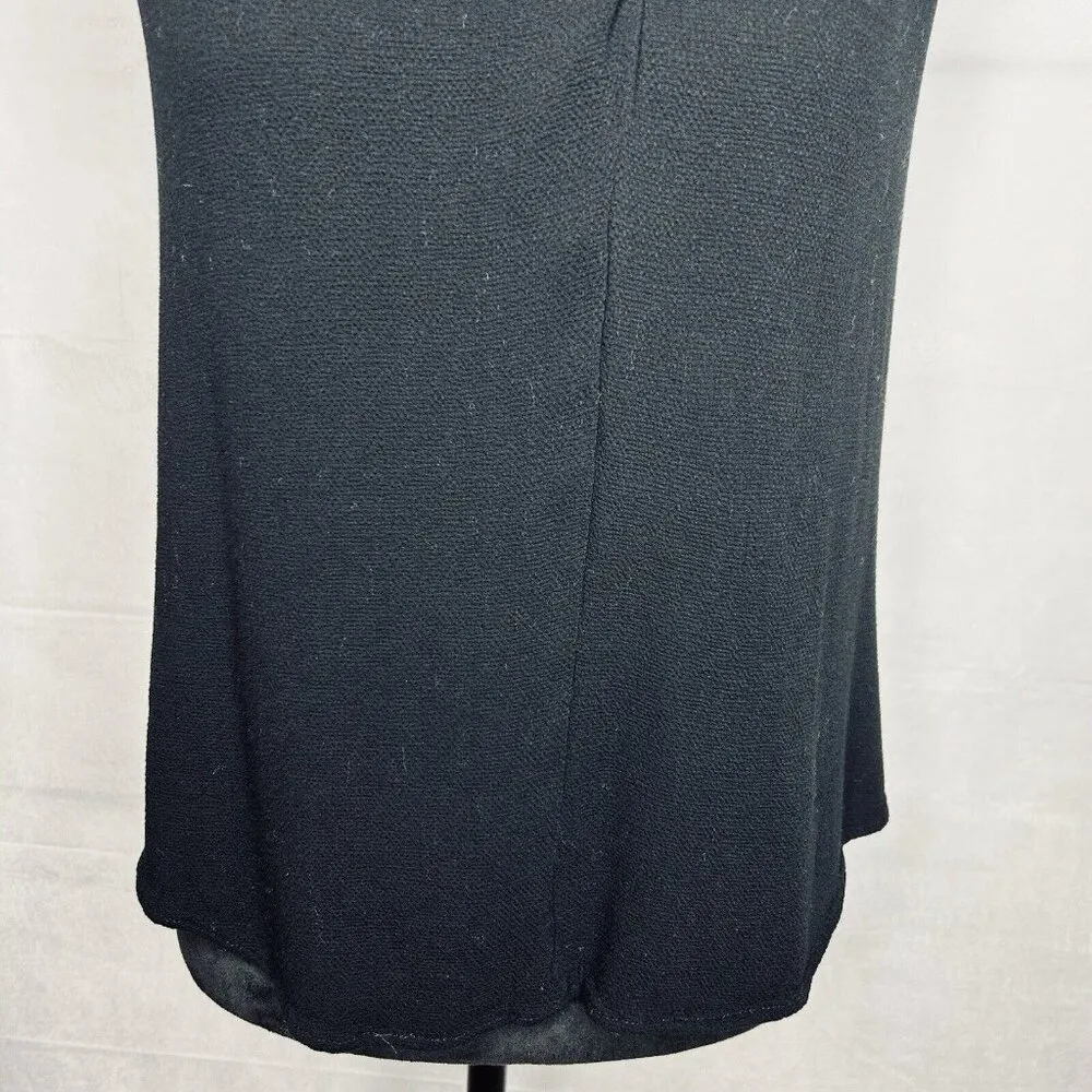 Anthropologie Maeve Womens Top Sz 2 Sleeveless Button-Up Back V-Neck Black - Image 3
