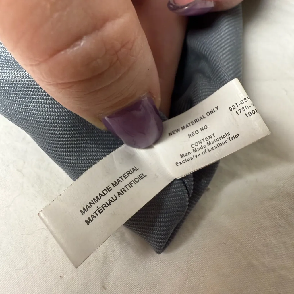 Clarks Pebbled Brown Faux Leather Large Crossbody Shoulder Purse - Image 8