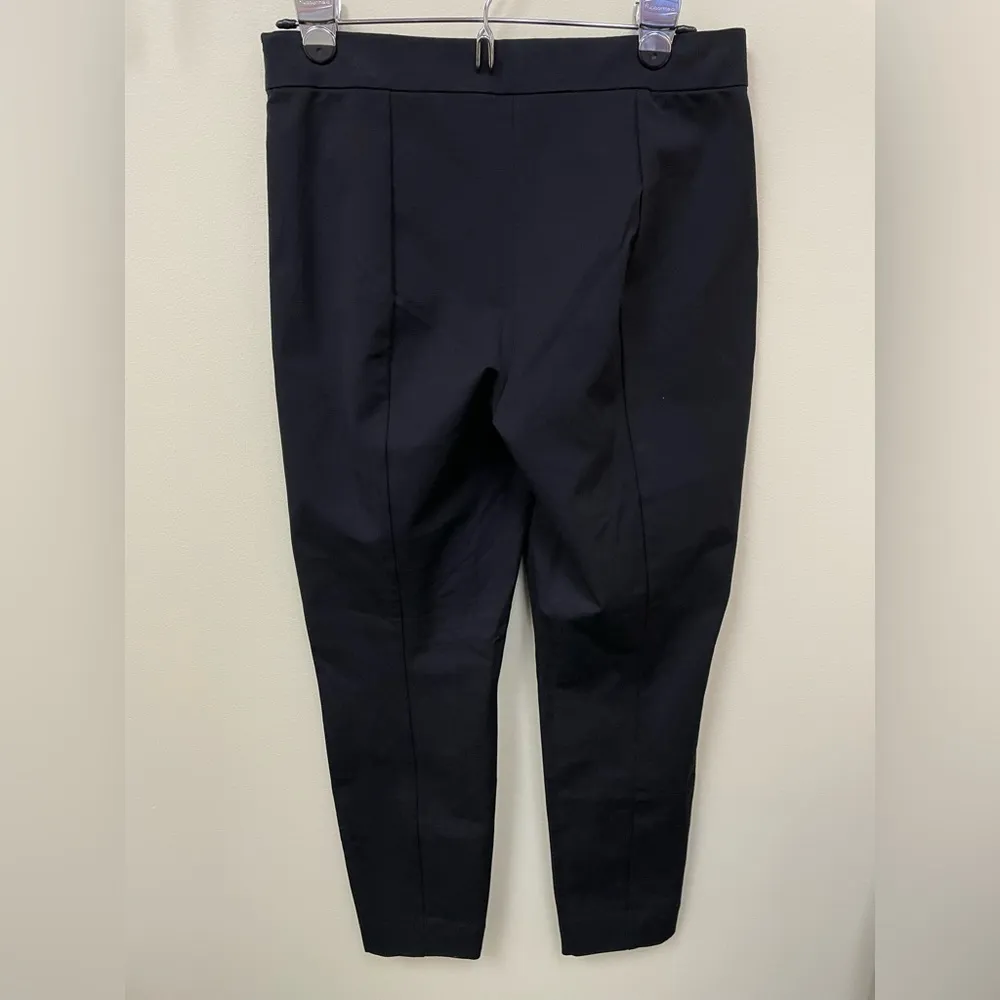 Everlane Black High Waisted Pull On Side-Zip Stretch Cotton Work Pants - Image 3