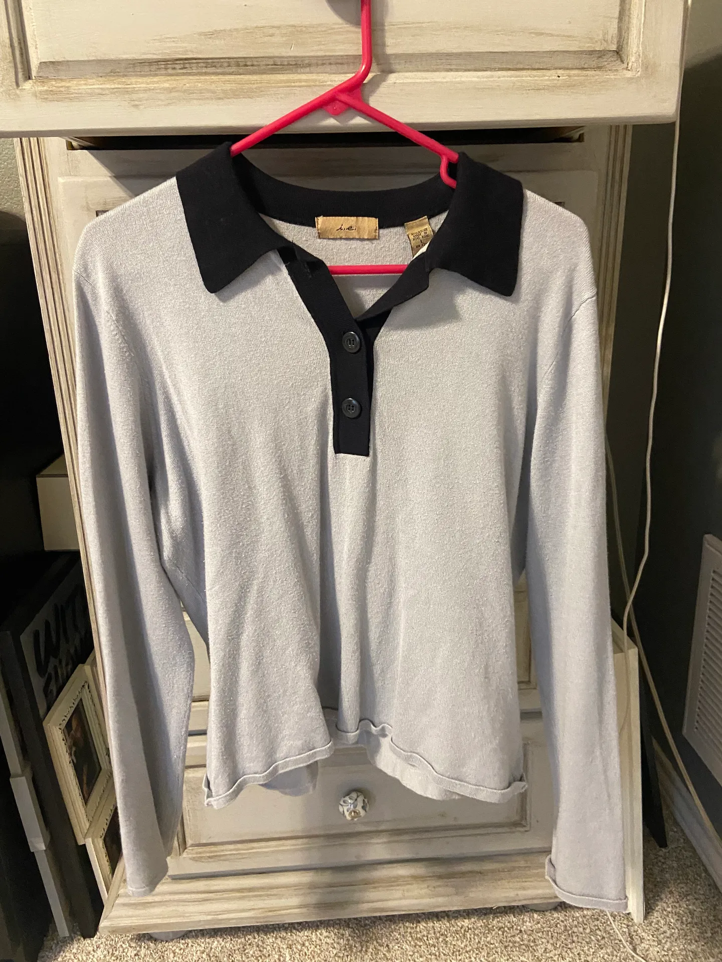 collared top Blue Size L - Image 2