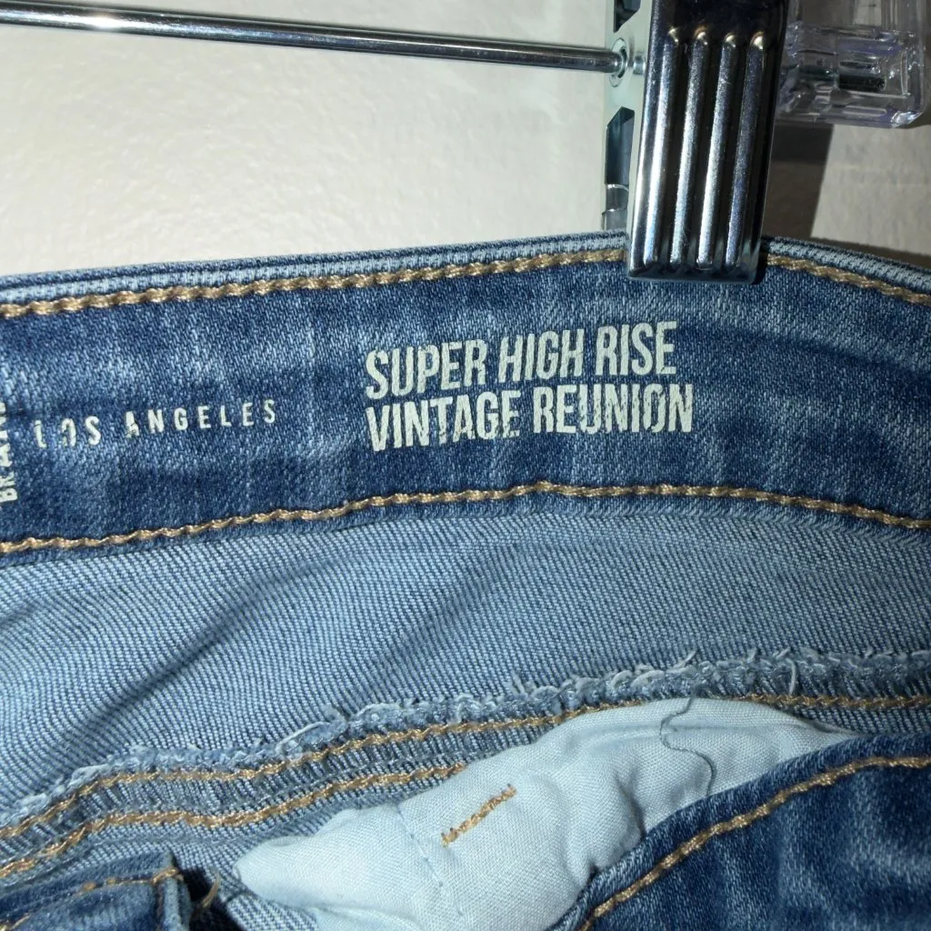 ReWash Super High Rise Vintage Stretch Denim Shorts Women’s Size 13/31 - Image 7