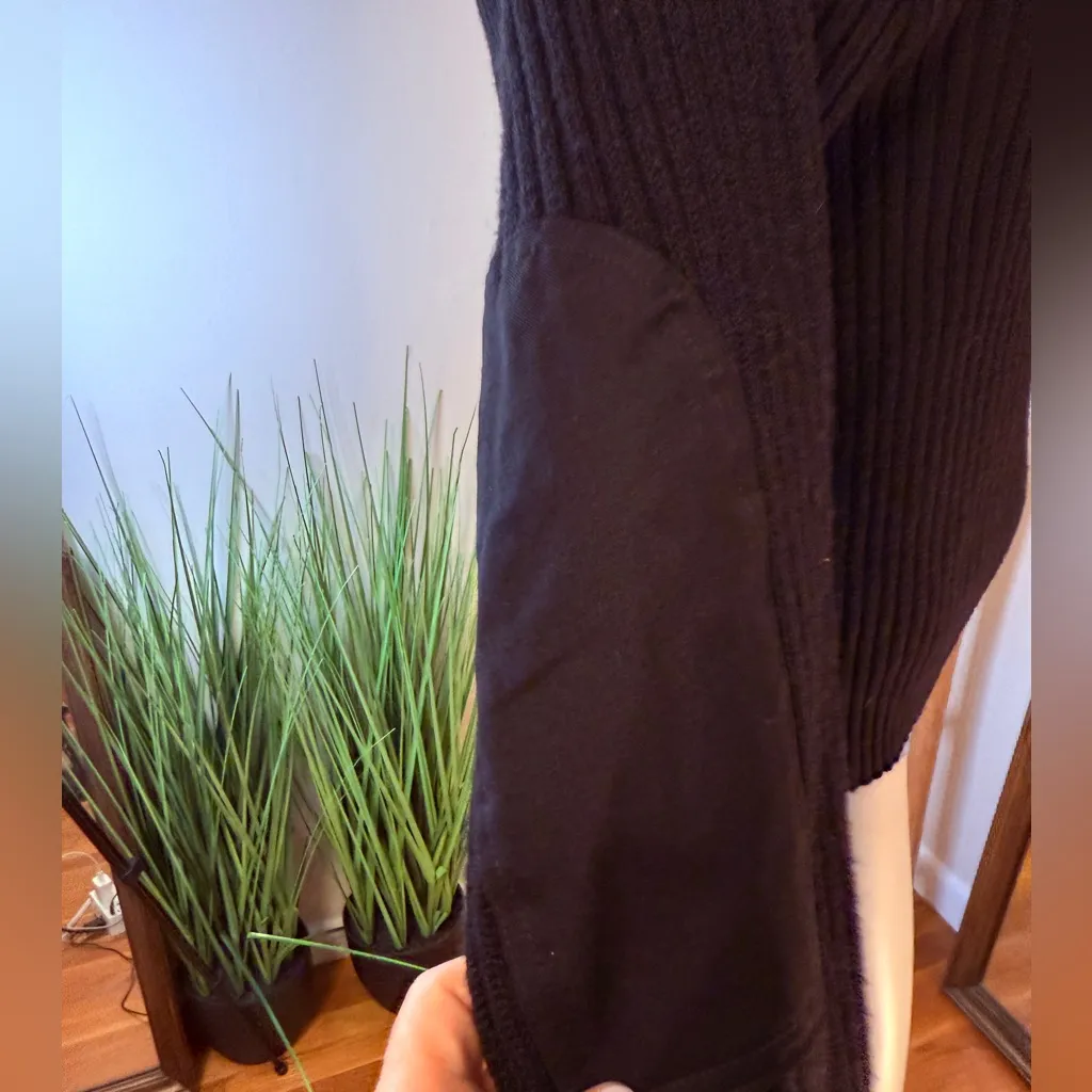 Knew Knits Brigade Quartermasters Sweater Citadel Wool Pullover V Neck Medium Black - Image 6