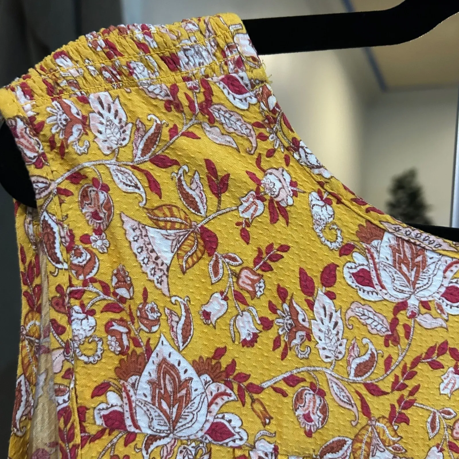 Jones New York Floral‎ Tank Top Smocked Sleeveless Casual Blouse  XL - Image 7