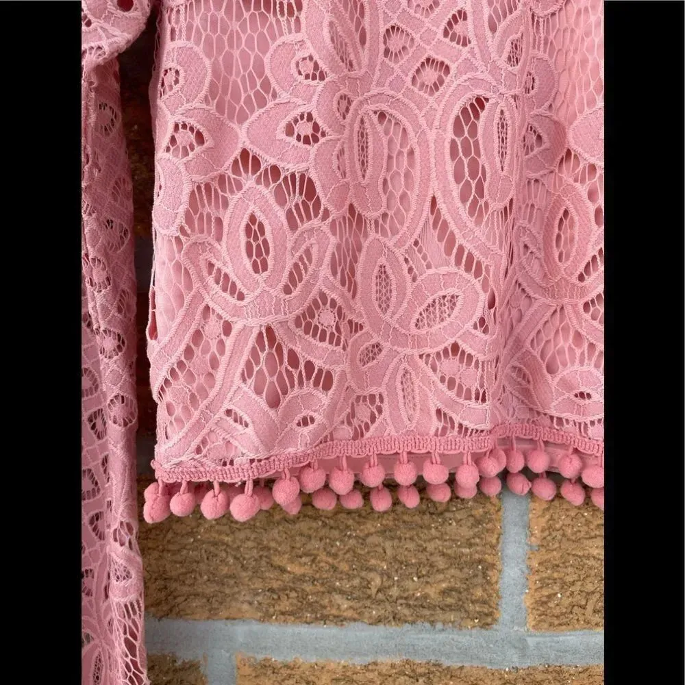 Tularosa Holly top long sleeve lace blouse small - Image 5