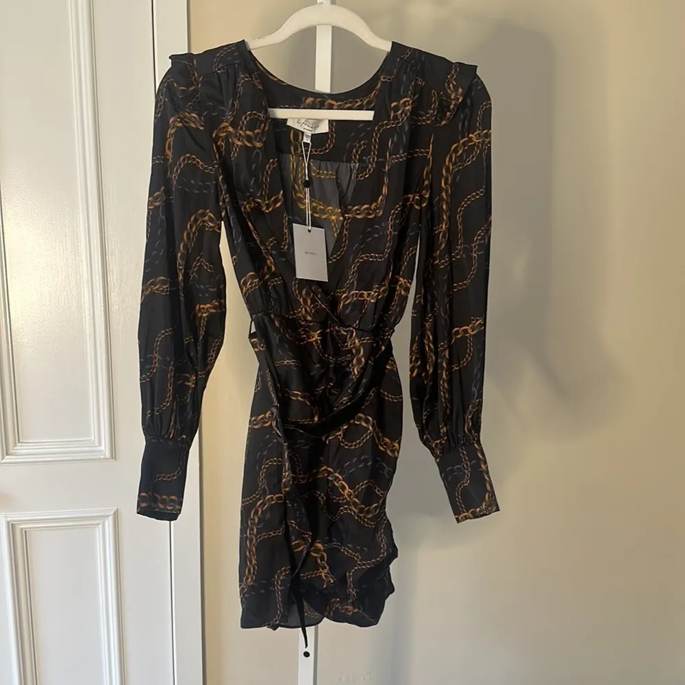NWT L’Acadamie Revolve The Joyce Mini Dress in Black Chain Small - Image 4