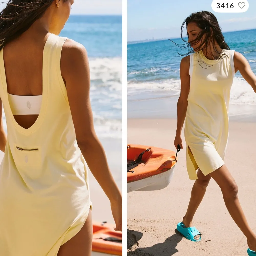 Free people movement neon green hot shot tunic nwot large - Image 2