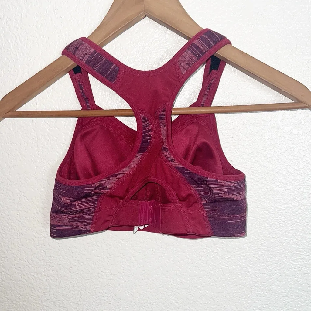 Brooks Rebound Racer High Impact Plum Ikat Jacquard Women's Sports Bra - Image 4