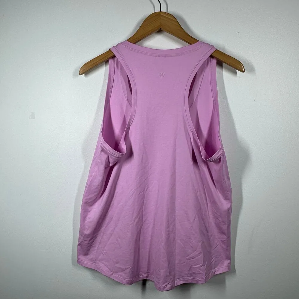 Lululemon Love Tank Women Size 12? Pink Purple VITP Racer Back Pima Cotton Yoga - Image 2